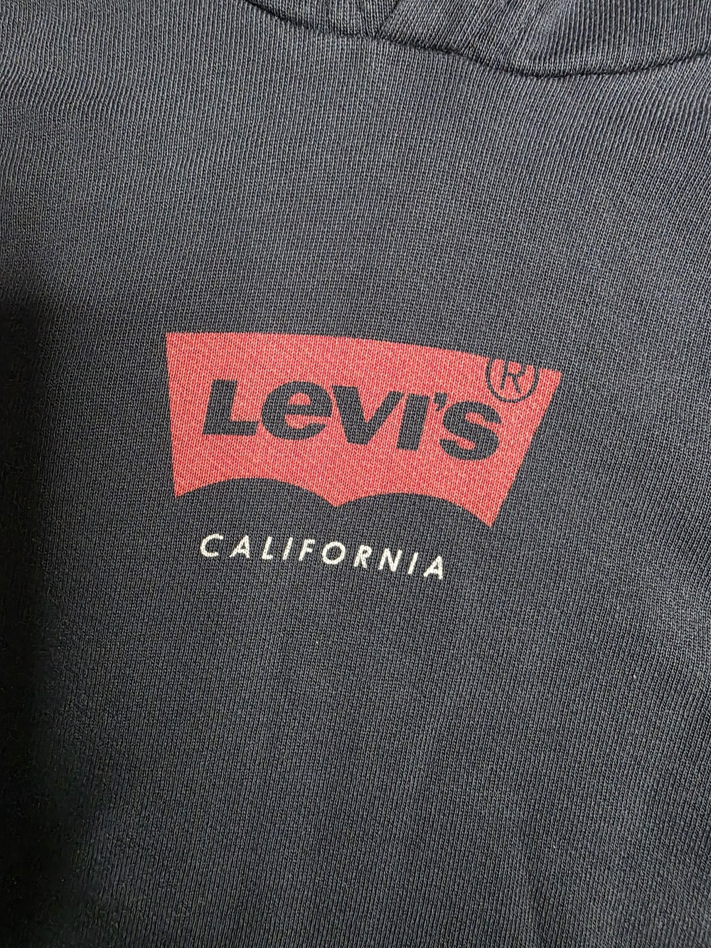 Levi's Black Hoodie with Red Logo and Sleeve Stripes - Picture 3 of 5